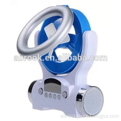 New arrival fan+led lamp+speaker portable manual for mini digital speaker